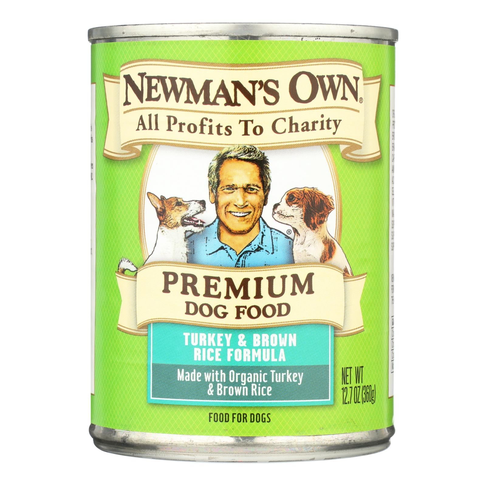 Newman's Own Organics Premium Turkey And Brown Rice - Case Of 12 - 12.7 Oz.