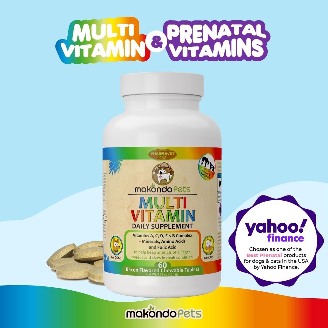 Prenatal Dog Vitamins Multivitamin for Dogs and Cats with Folic Acid Minerals and Amino Acids Ideal for Pregnant Breast Feeding and Newborn Pets Senior Dog Supplement Complete Puppy Vitamins