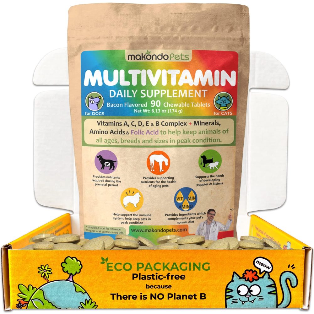 Prenatal Dog Vitamins Multivitamin for Dogs and Cats with Folic Acid Minerals and Amino Acids. Ideal for Pregnant Breast Feeding and Newborn Pets Senior Dog Supplement Complete Puppy Vitamins